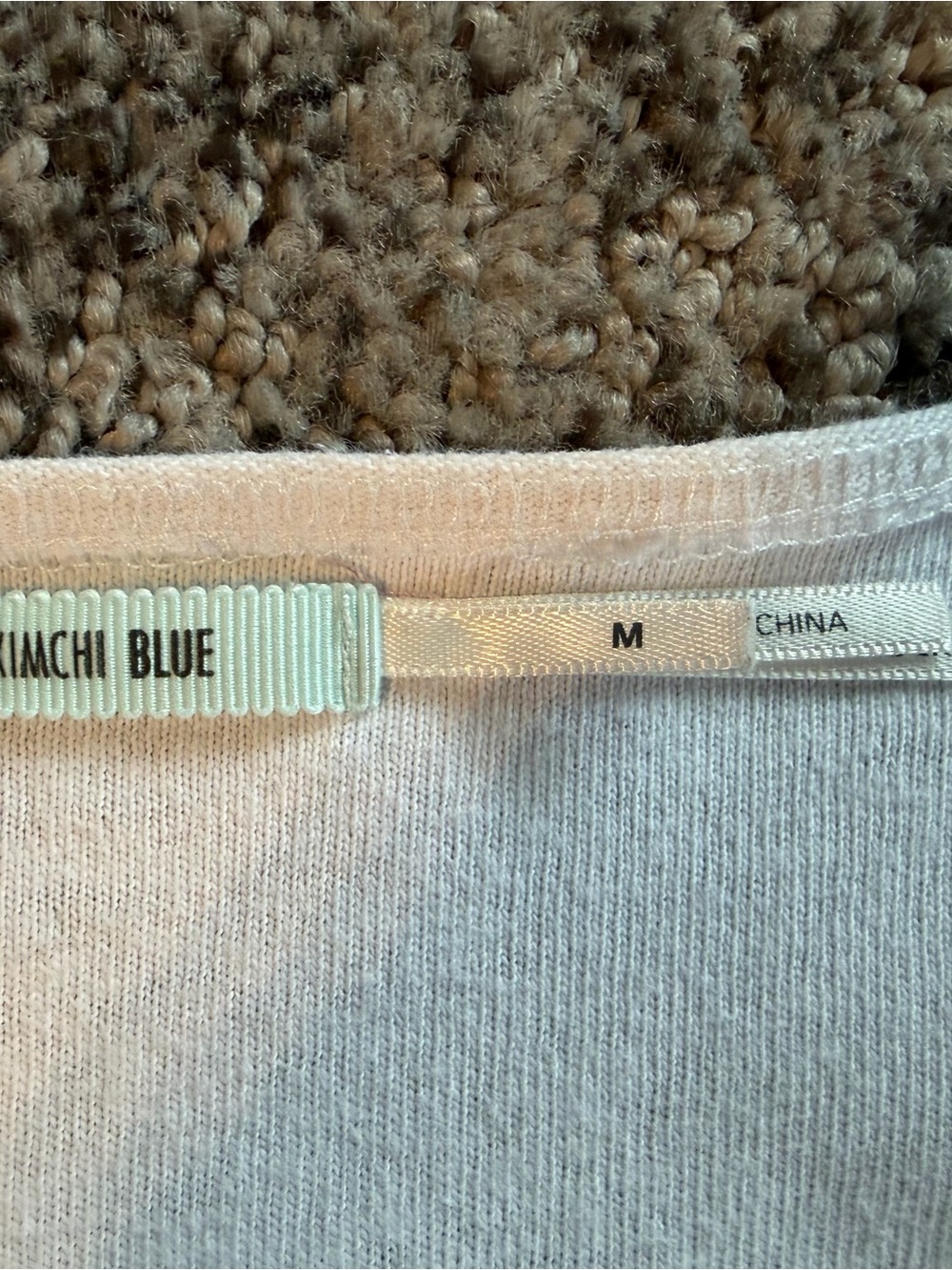 Kimchi Blue Open Front Tie Crop Top with Flutter Sleeves in Ivory - Picture 5 of 5